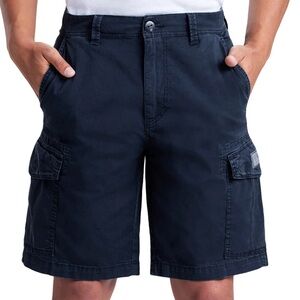 Unionbay Men's Cargo Short Gray Navy Blue Size 34 Waist